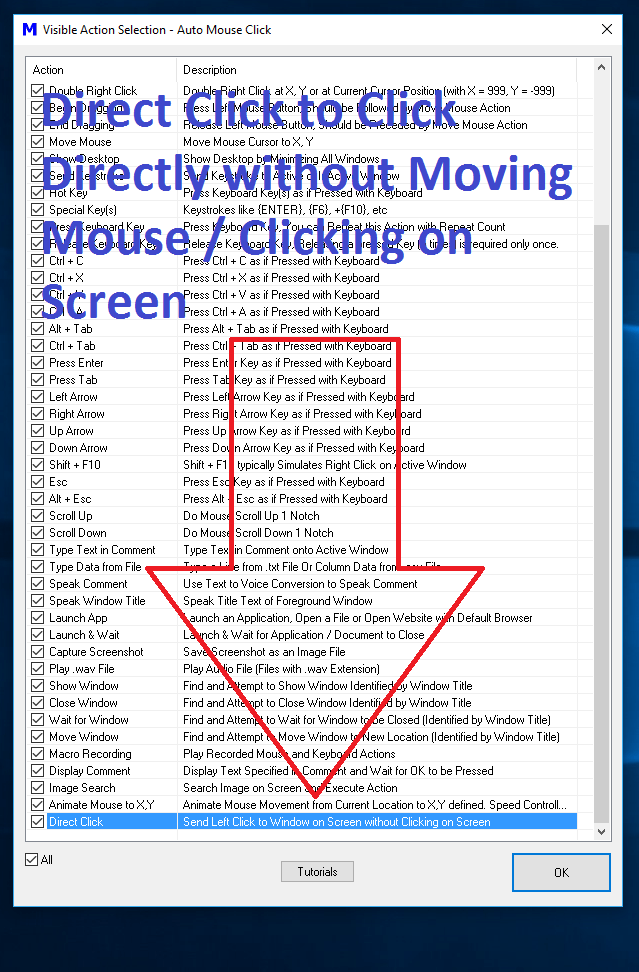 Auto Click on Application Window without Mouse Click