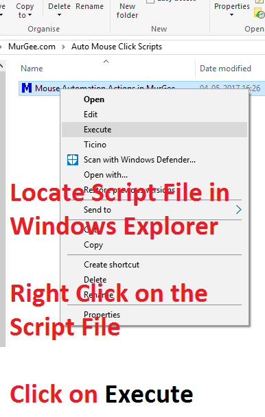Execute a Macro Script from Windows Explorer with Execute Menu Command