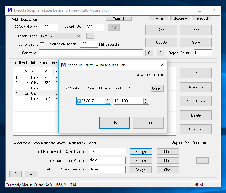 Schedule Script Execution at a Later Date and Time with Schedule Script Screen