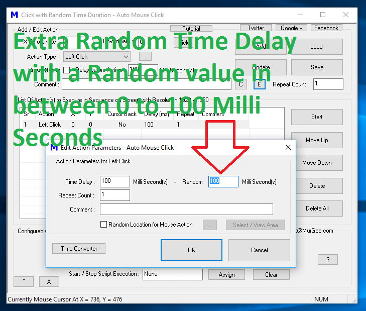 Use Random Time Delay for Macro Action in the Script